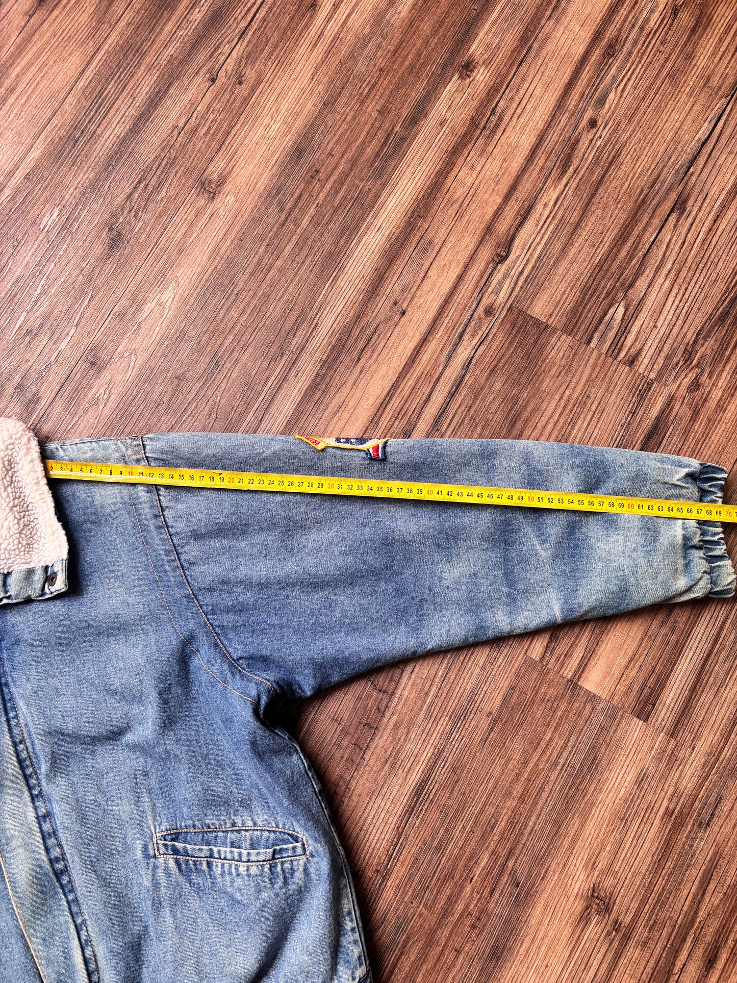 Vintage Sherpa Denim Bomber – Made in Italy