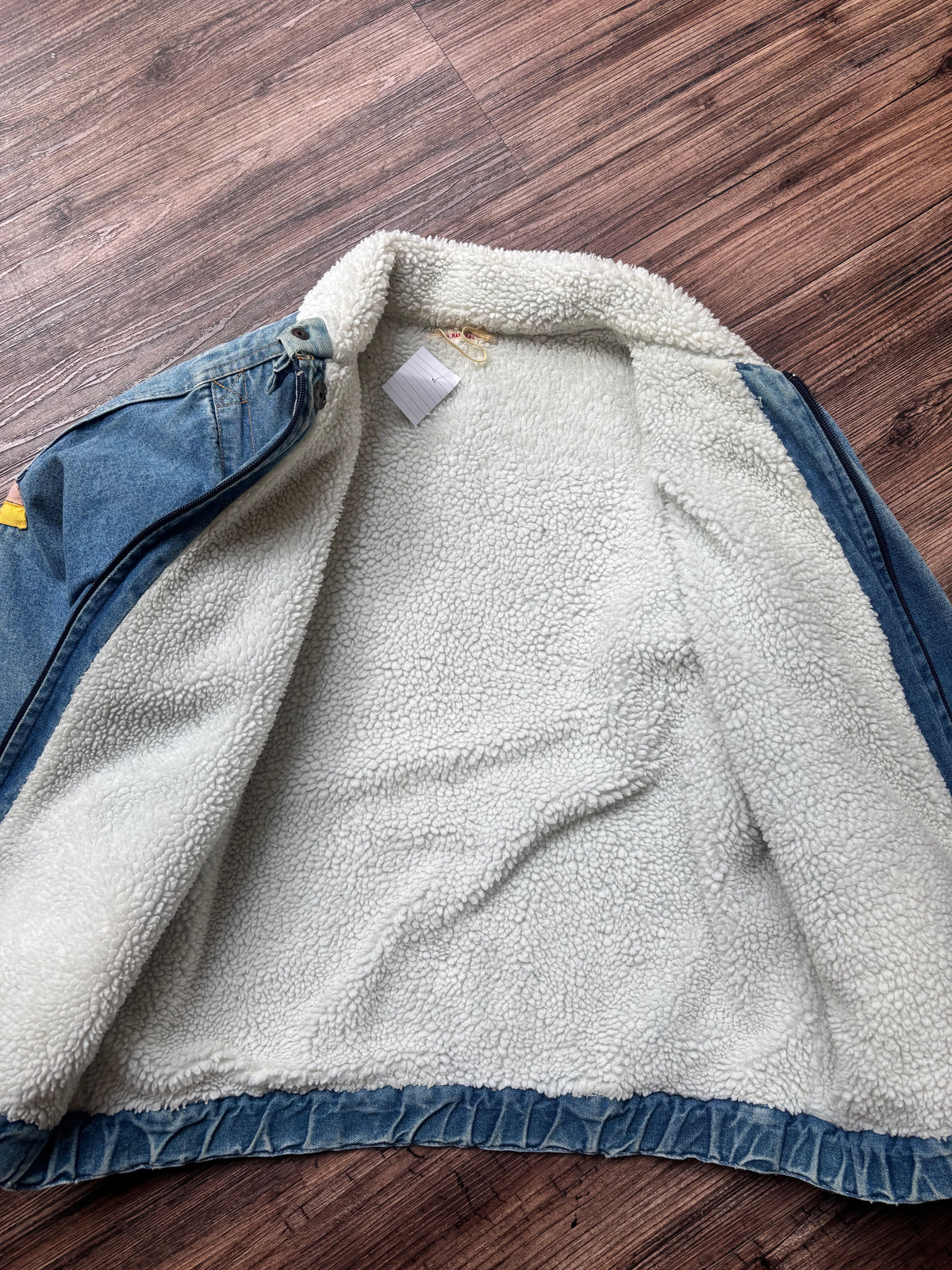Vintage Sherpa Denim Bomber – Made in Italy