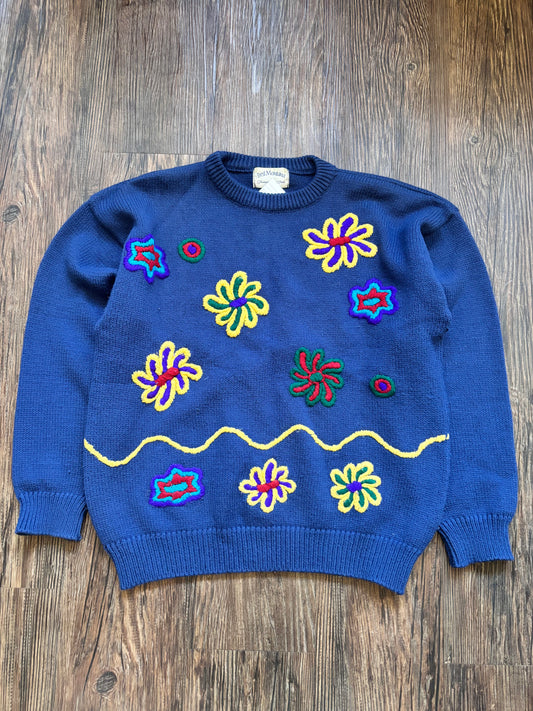 Vintage Best Montana Floral Knit Sweater