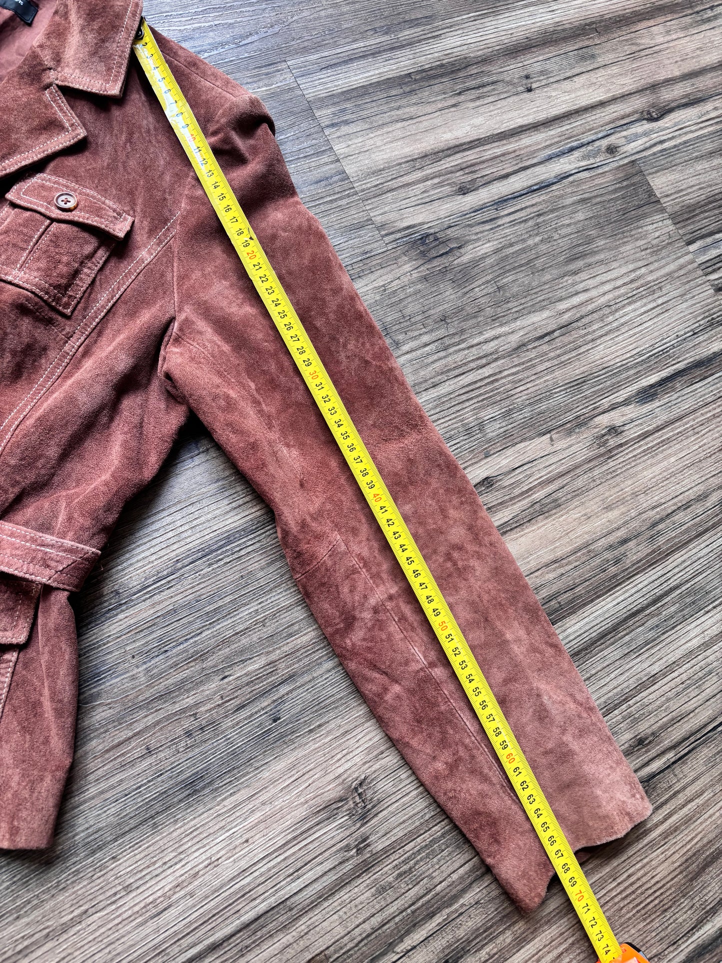 INC International Concepts Leather Trench – Mocha