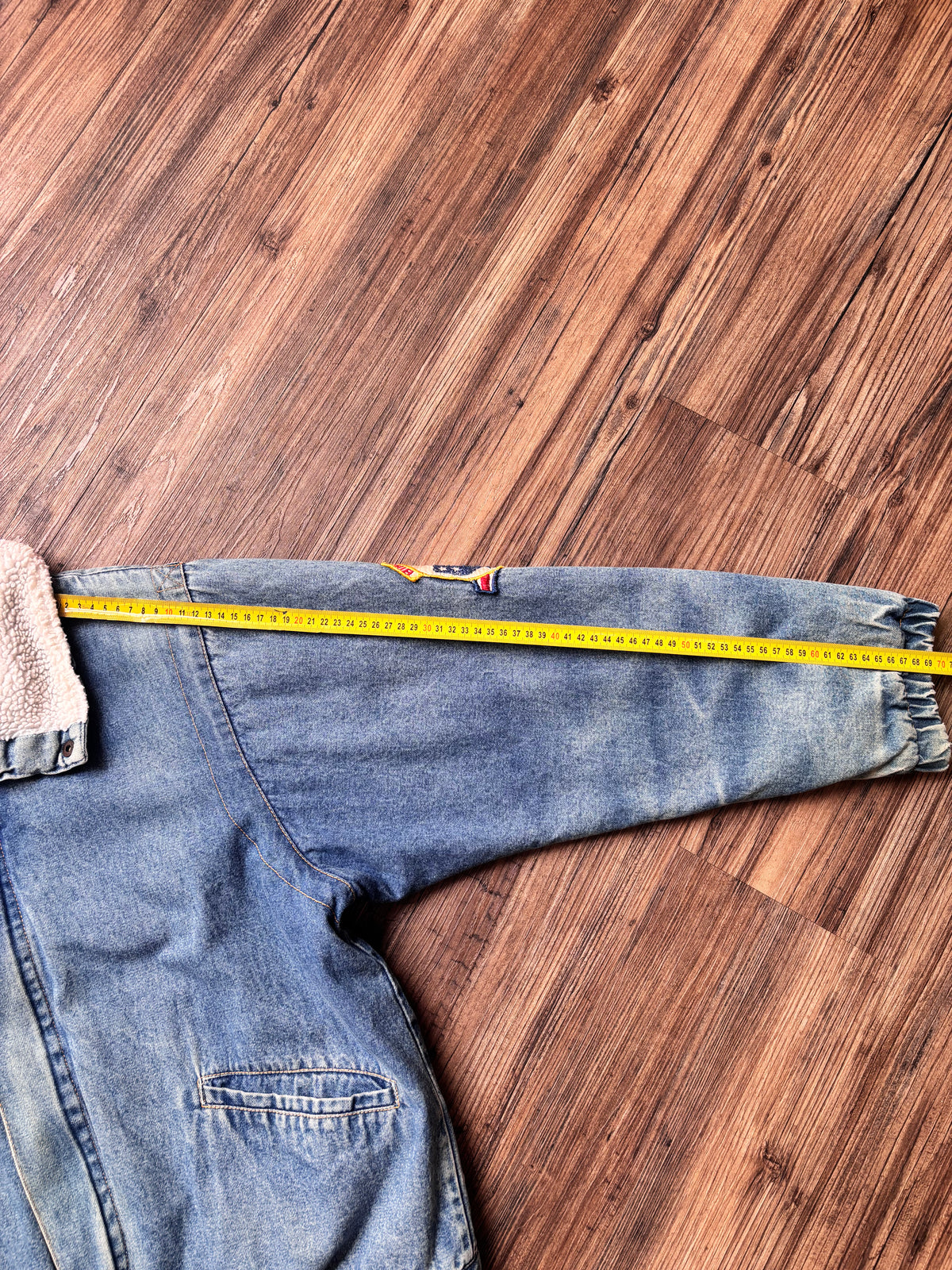 Vintage Sherpa Denim Bomber – Made in Italy