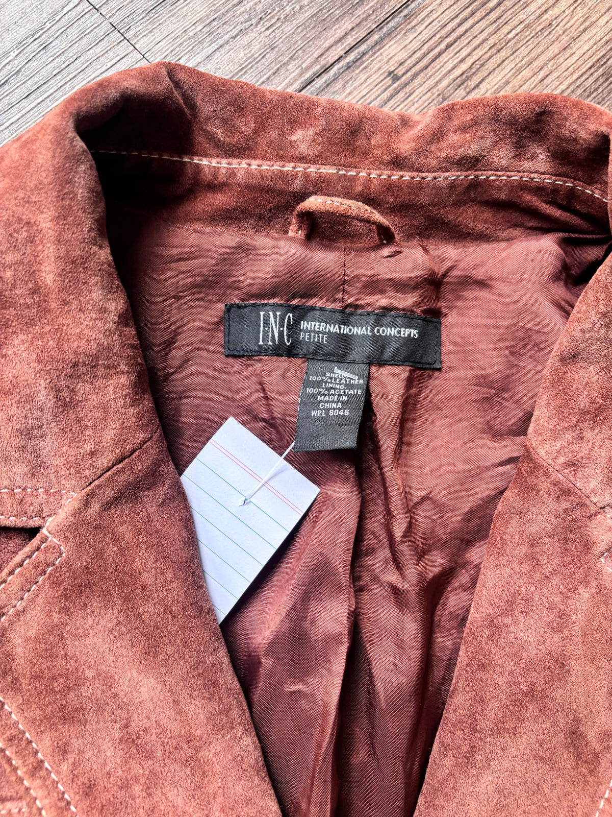 INC International Concepts Leather Trench – Mocha
