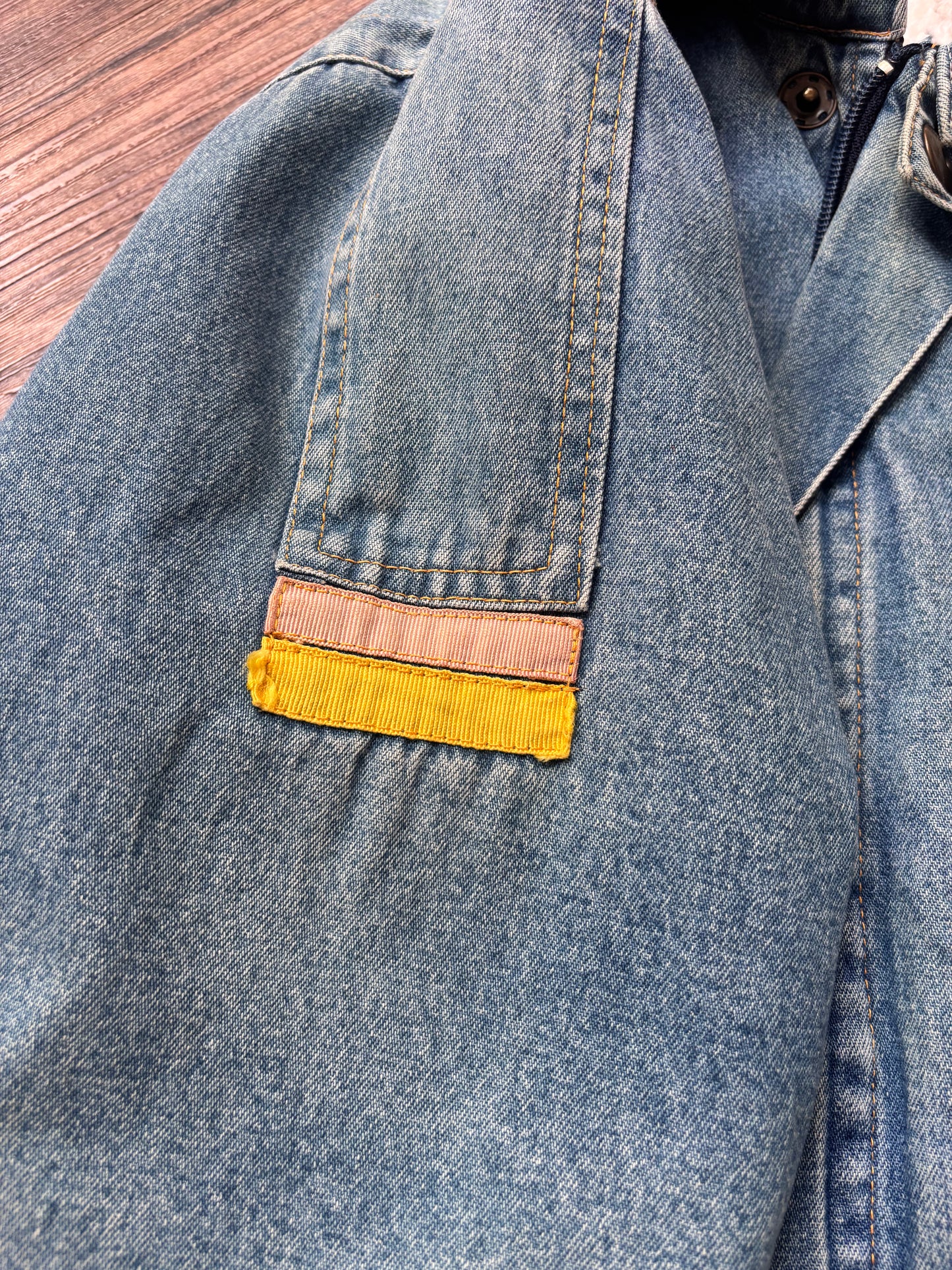 Vintage Sherpa Denim Bomber – Made in Italy