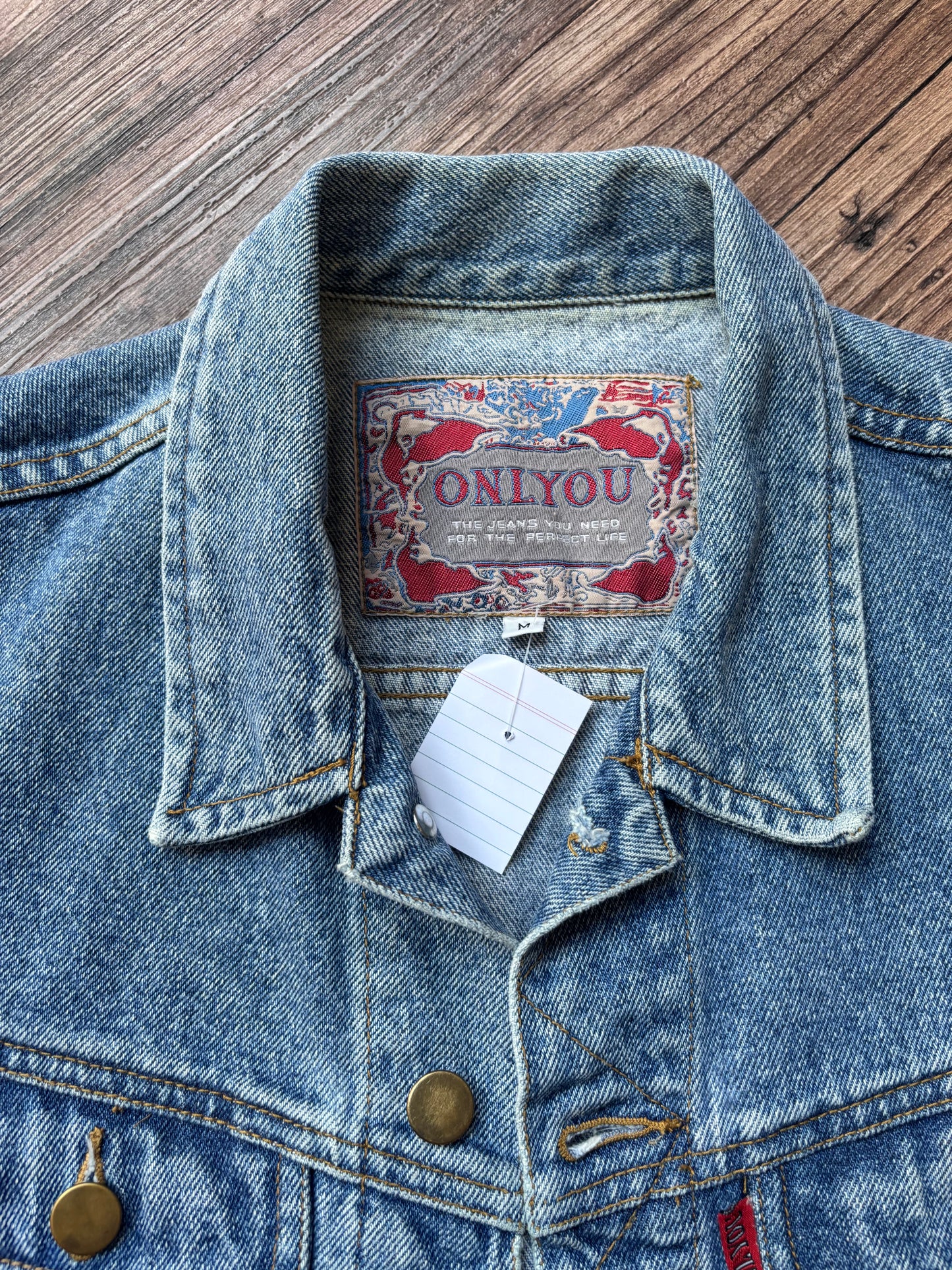 Vintage Cropped Denim Vest – 90s Style