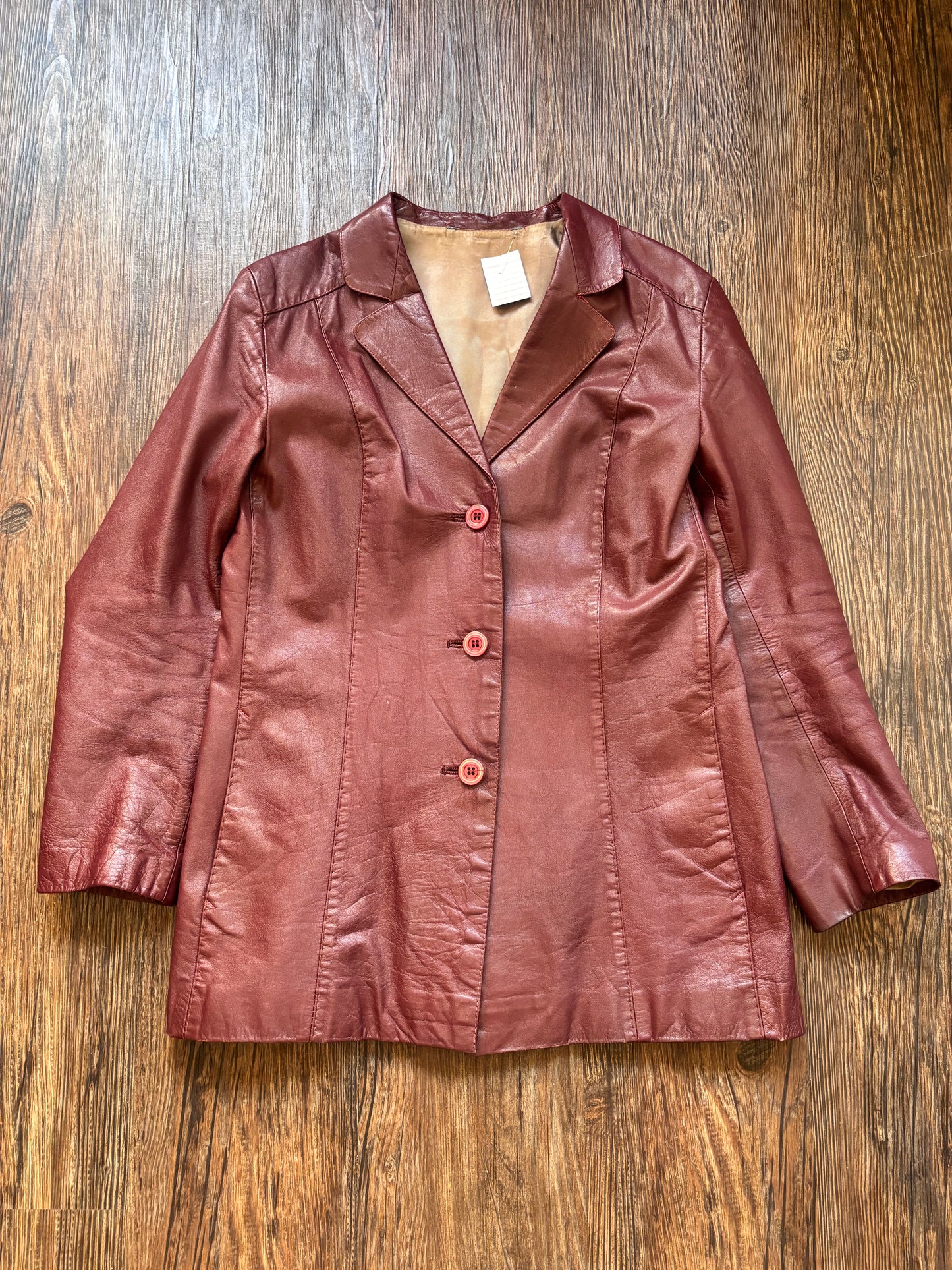 Vintage Damen Leder Jacke