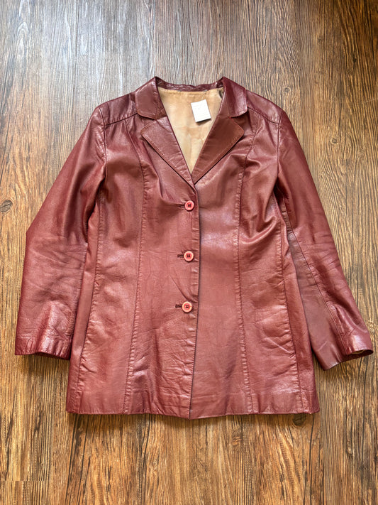 Vintage Damen Leder Jacke