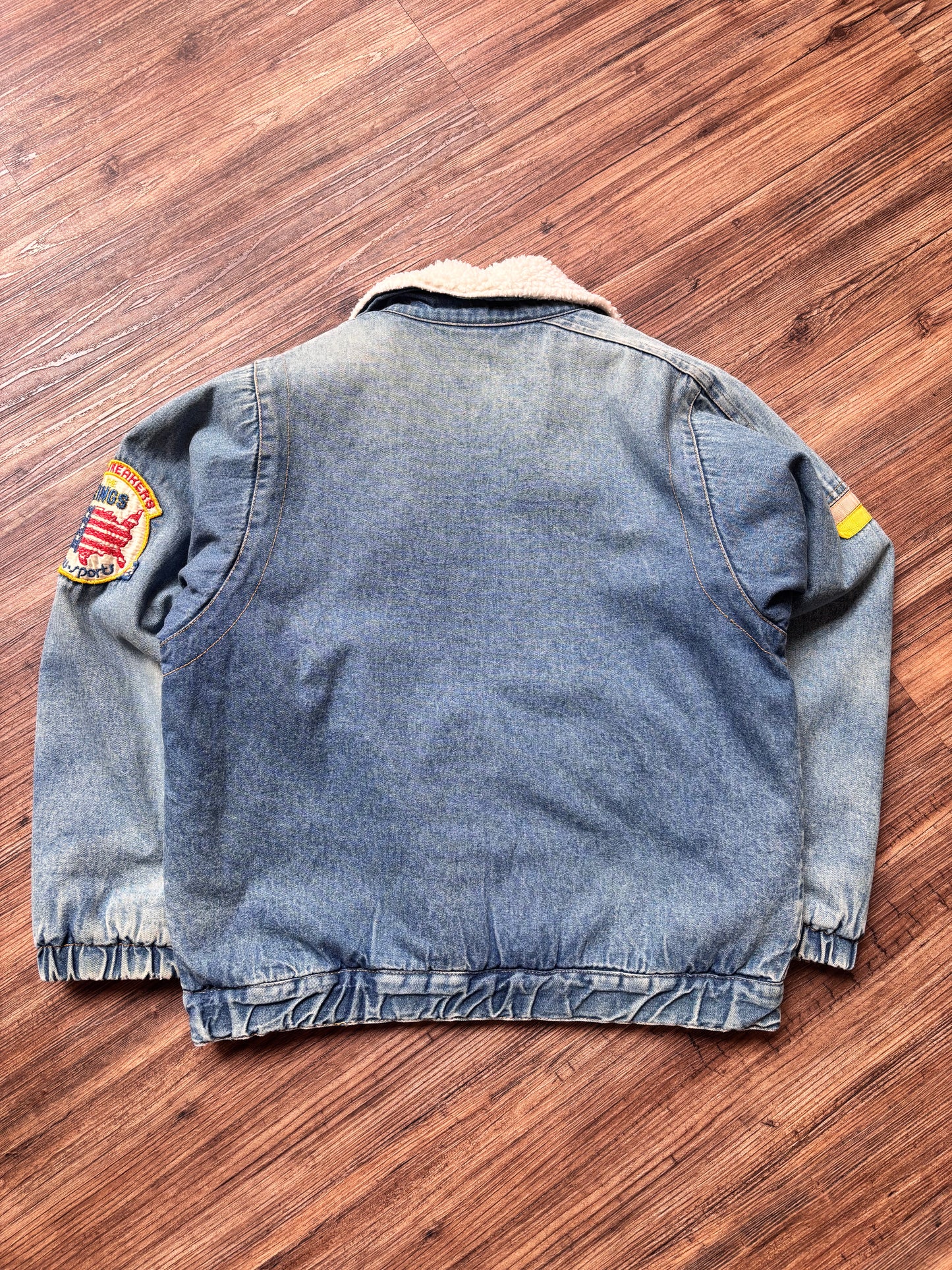 Vintage Sherpa Denim Bomber – Made in Italy