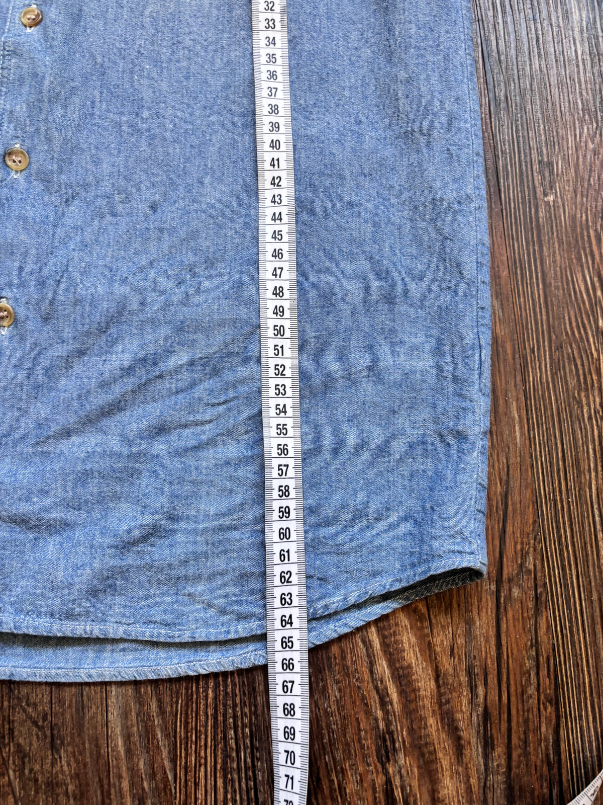 Vintage Denim Shirt mit Bulldog Embroidery