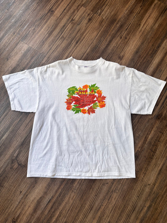 Vintage Oh Canada Maple Leaf T-Shirt – White