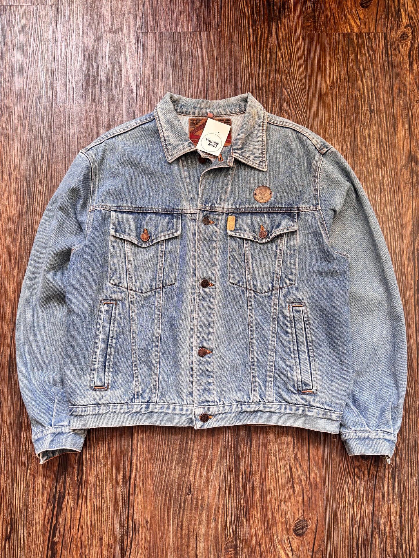 Vintage Oversize Jeansjacke - Acid Wash