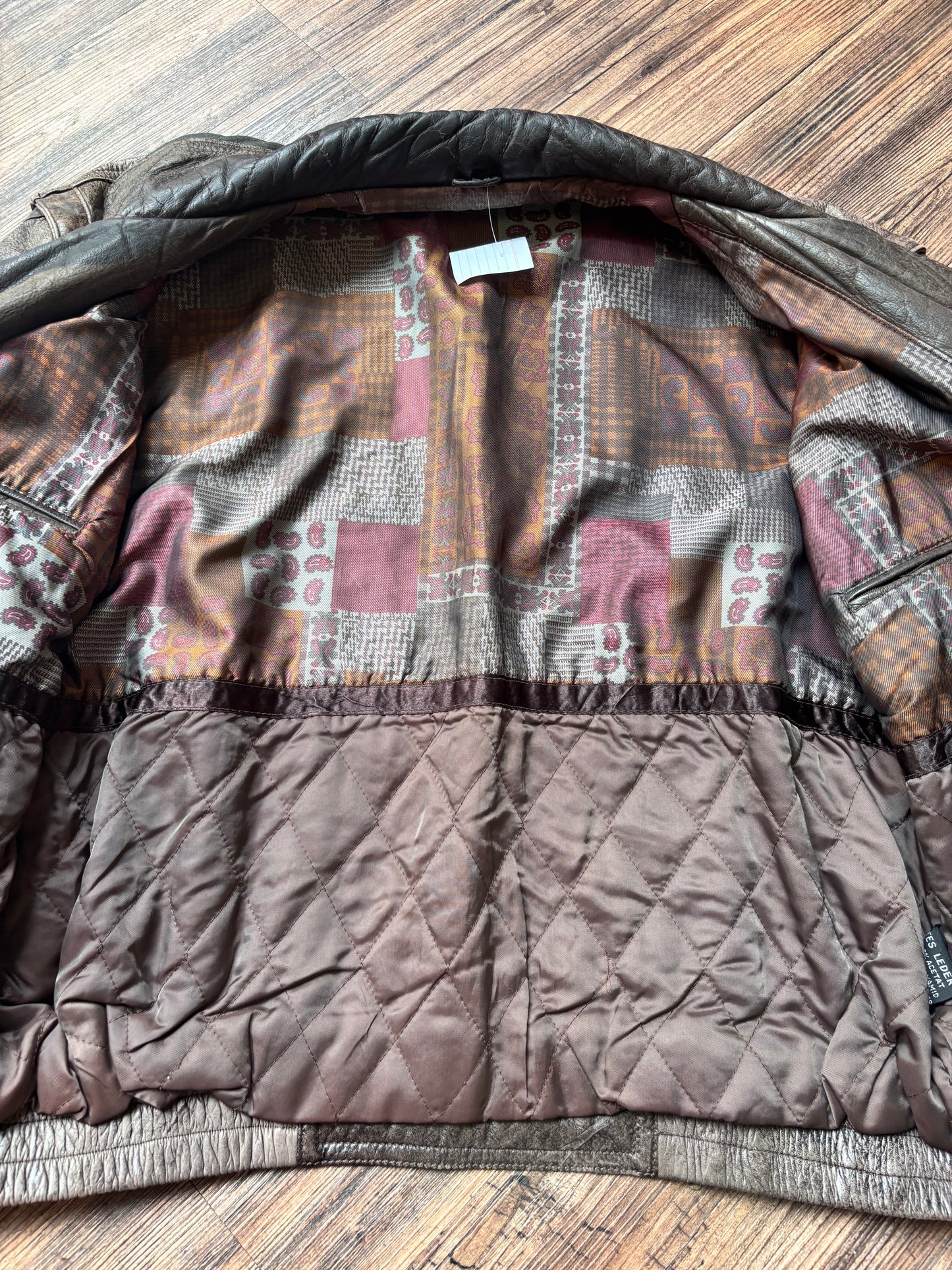 Vintage Convertible Leather Bomber – Brown