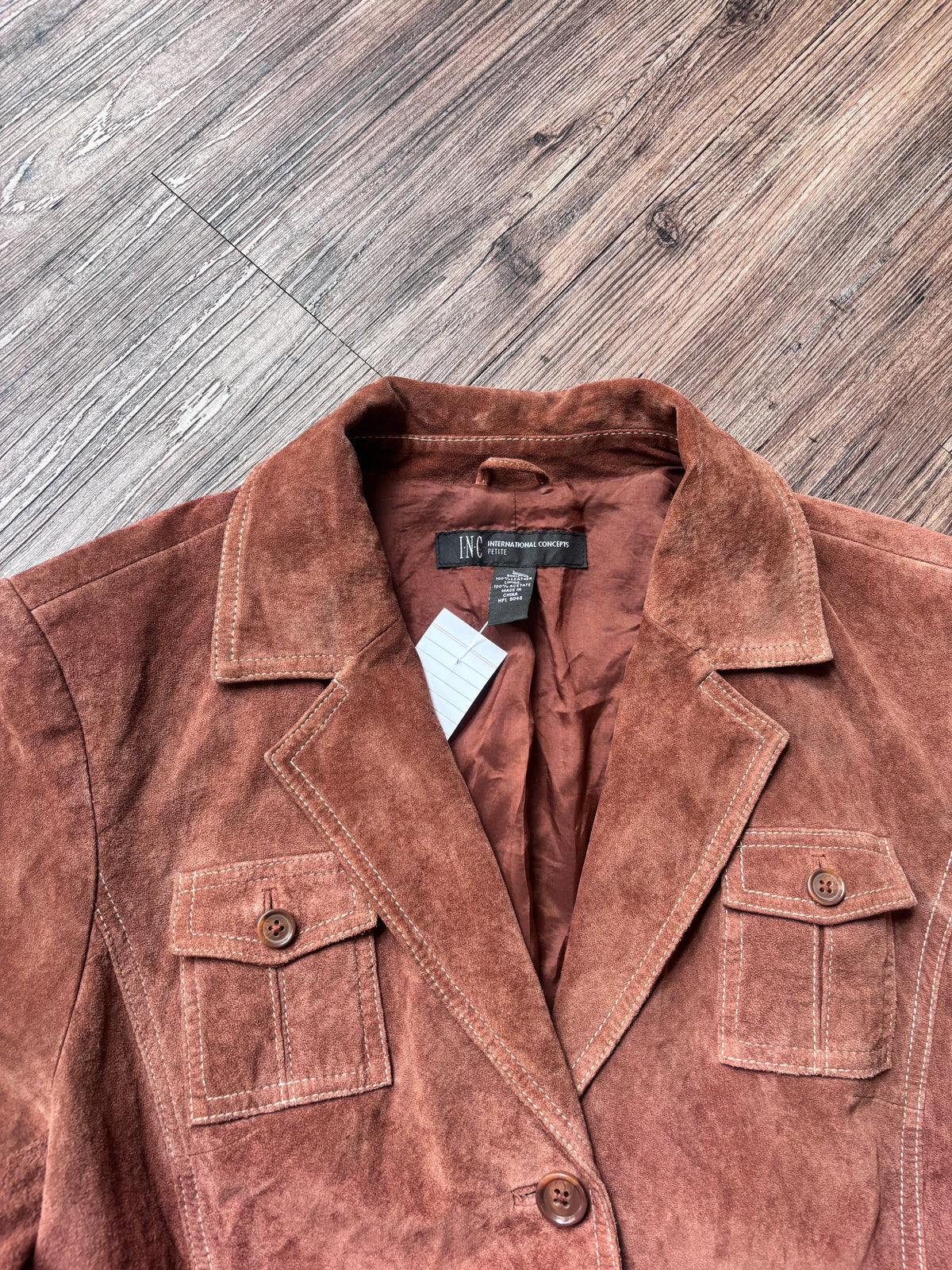 INC International Concepts Leather Trench – Mocha