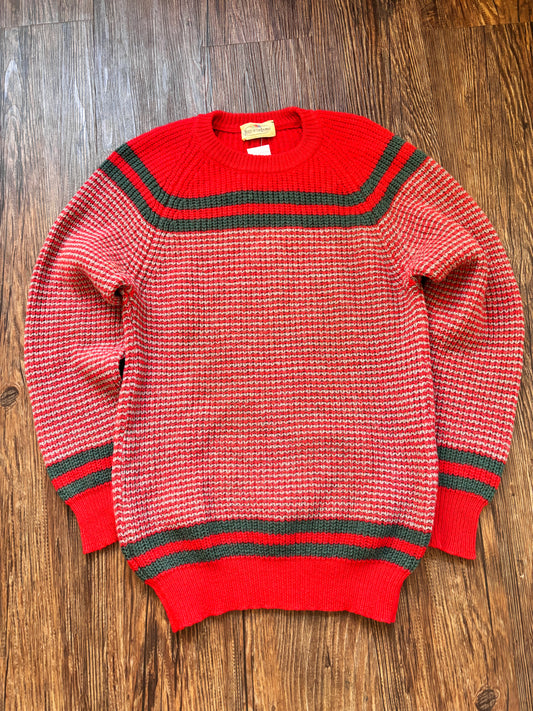 Vintage Fruit of the Loom Knit Sweater – Red/Green
