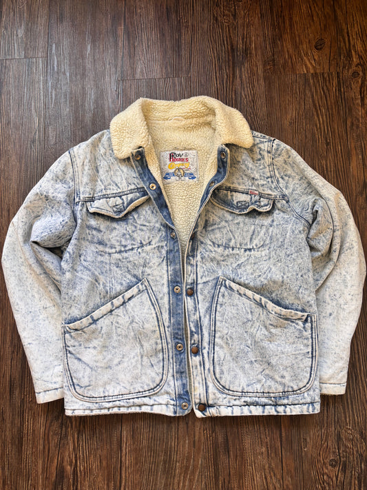 Vintage Roy Rogers Sherpa Denim Jacket – Acid Wash