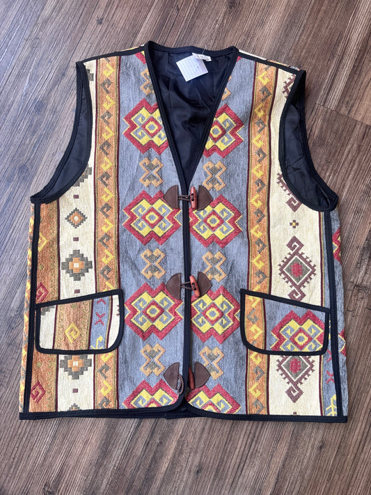 Vintage Kilim Weste mit Ethno-Muster