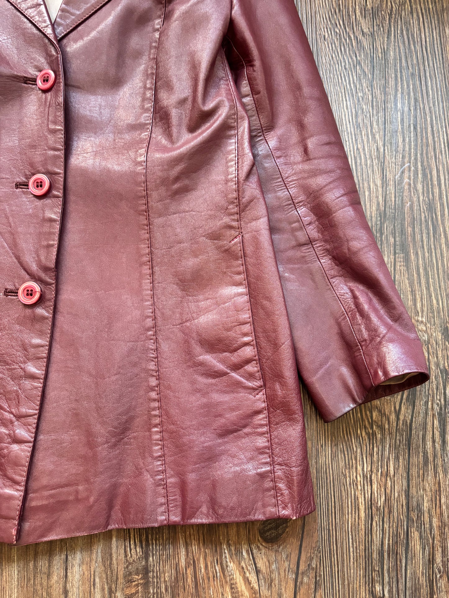 Vintage Damen Leder Jacke